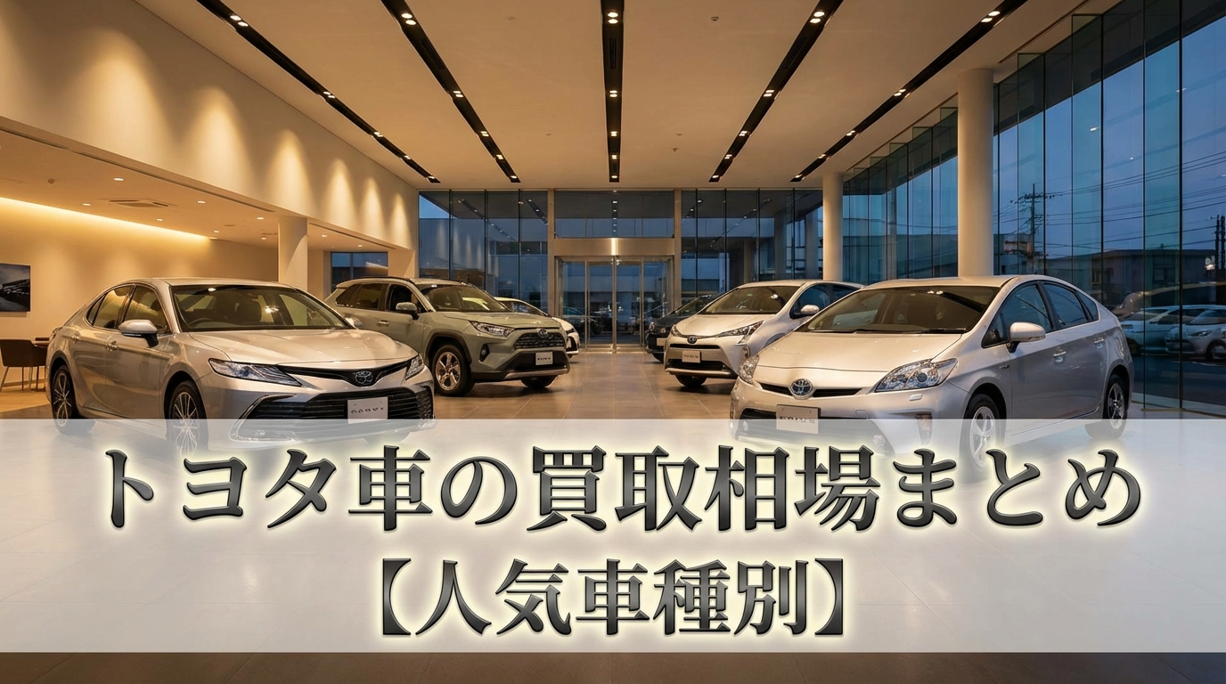 トヨタ車の買取相場まとめ【人気車種別】