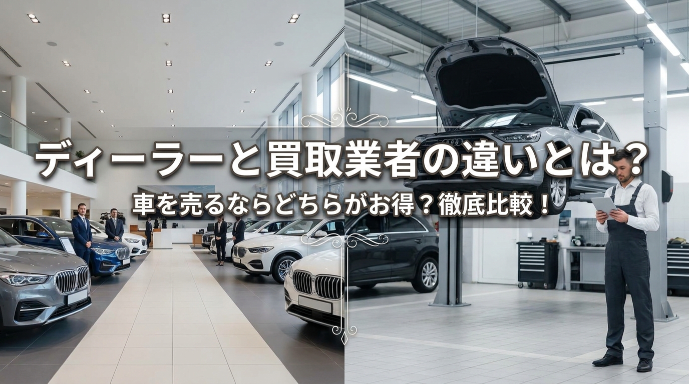 ディーラーと買取業者の違いとは？