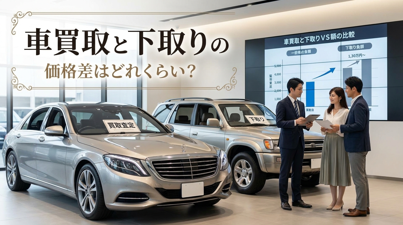 車買取と下取りの価格差はどれくらい？