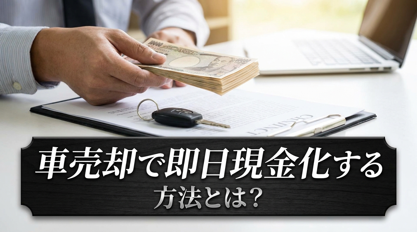 車売却で即日現金化する方法とは？